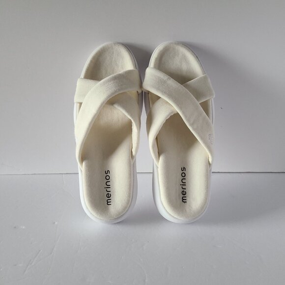 MERINOS WOMAN'S SANDAL NATURAL WHITE SIZE 10-- NWOT - Picture 7 of 10